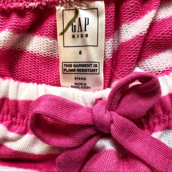 Gap Kids girls sleep pants pink/white stripe pant - Picture 2 of 3